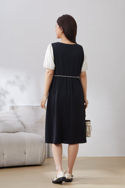 Loose Color Block Patchwork Dress EXQ3060