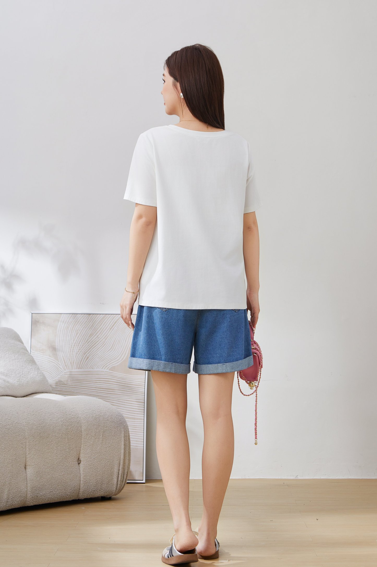 Puppy Print Design Sense Niche T-Shirt EXZ5153