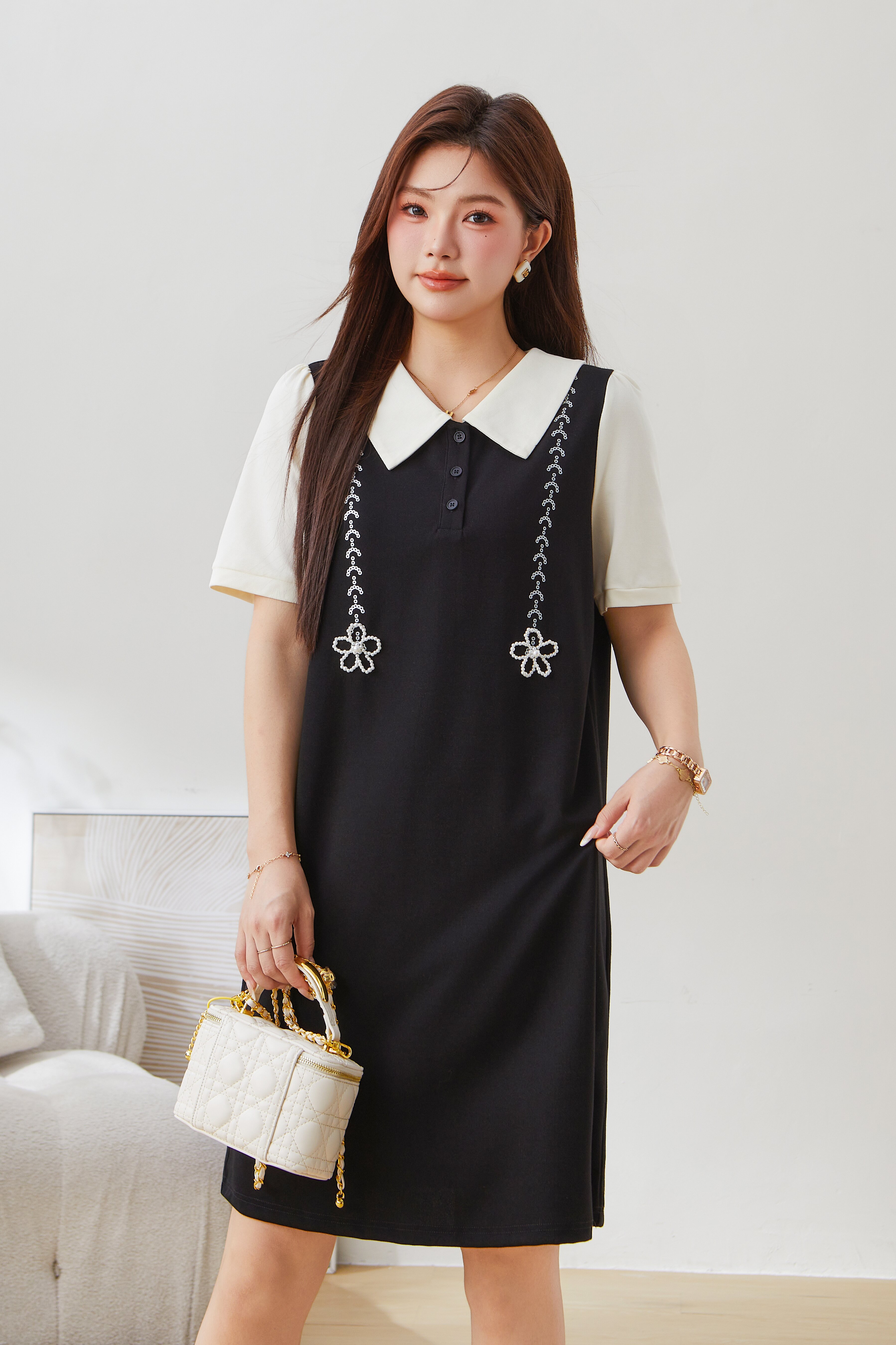 SEA Elegant Little Chanel Style Knitted Dress EXQ5116
