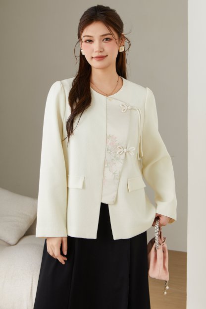 Chinese Style Chinese Knot Button Coat Ddw1963