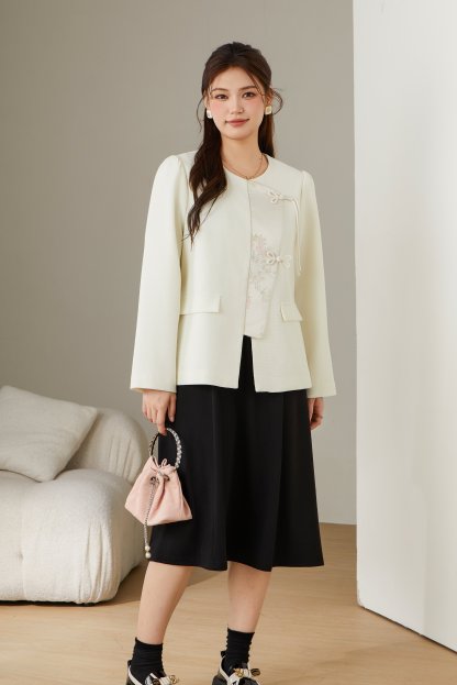 Chinese Style Chinese Knot Button Coat Ddw1963