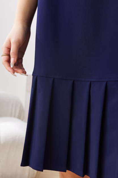 Fake Two-Piece College Style Dress Exq2973