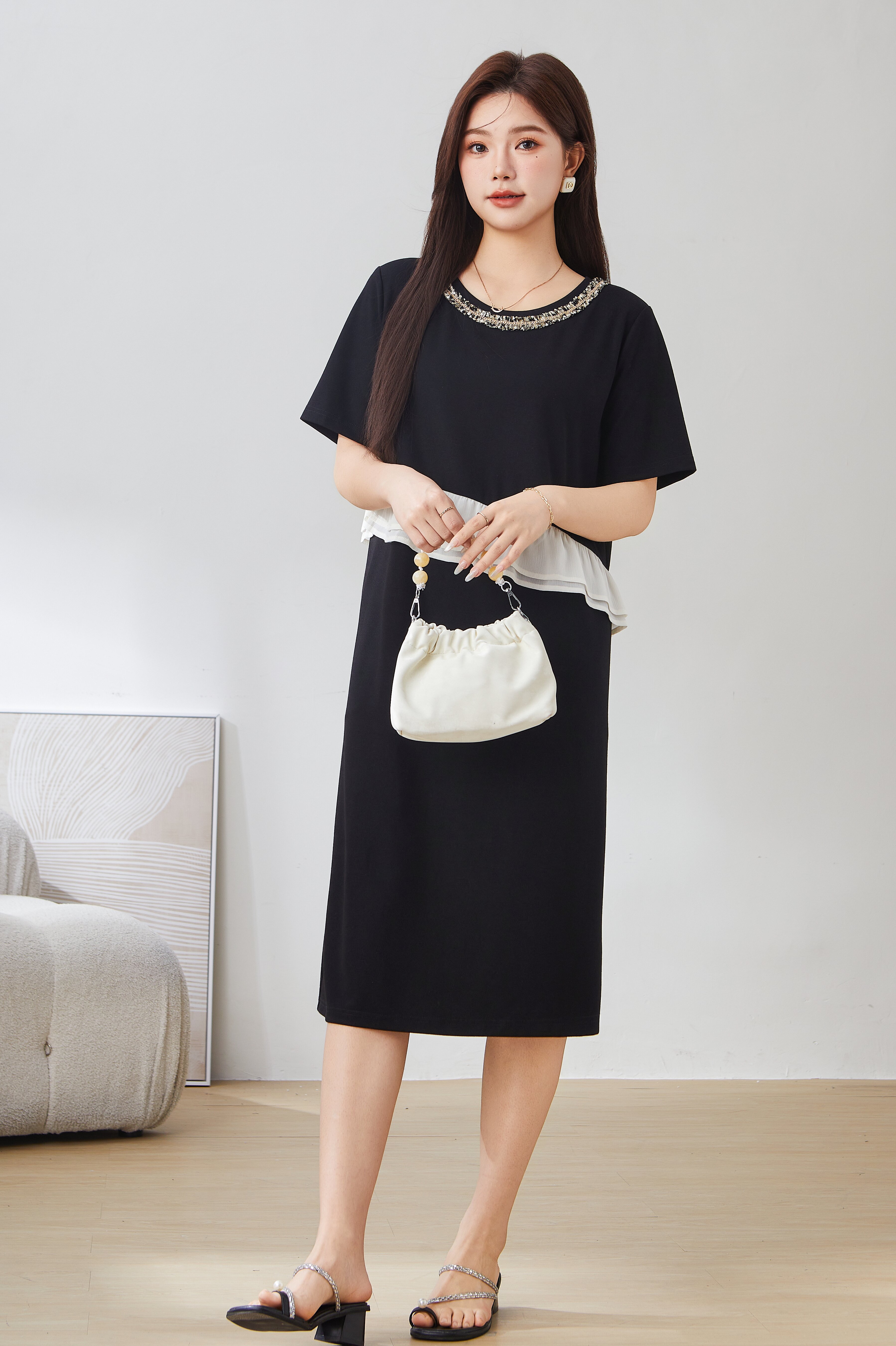 SEA Sweet Style Ruffled Waist Dress EXQ2908