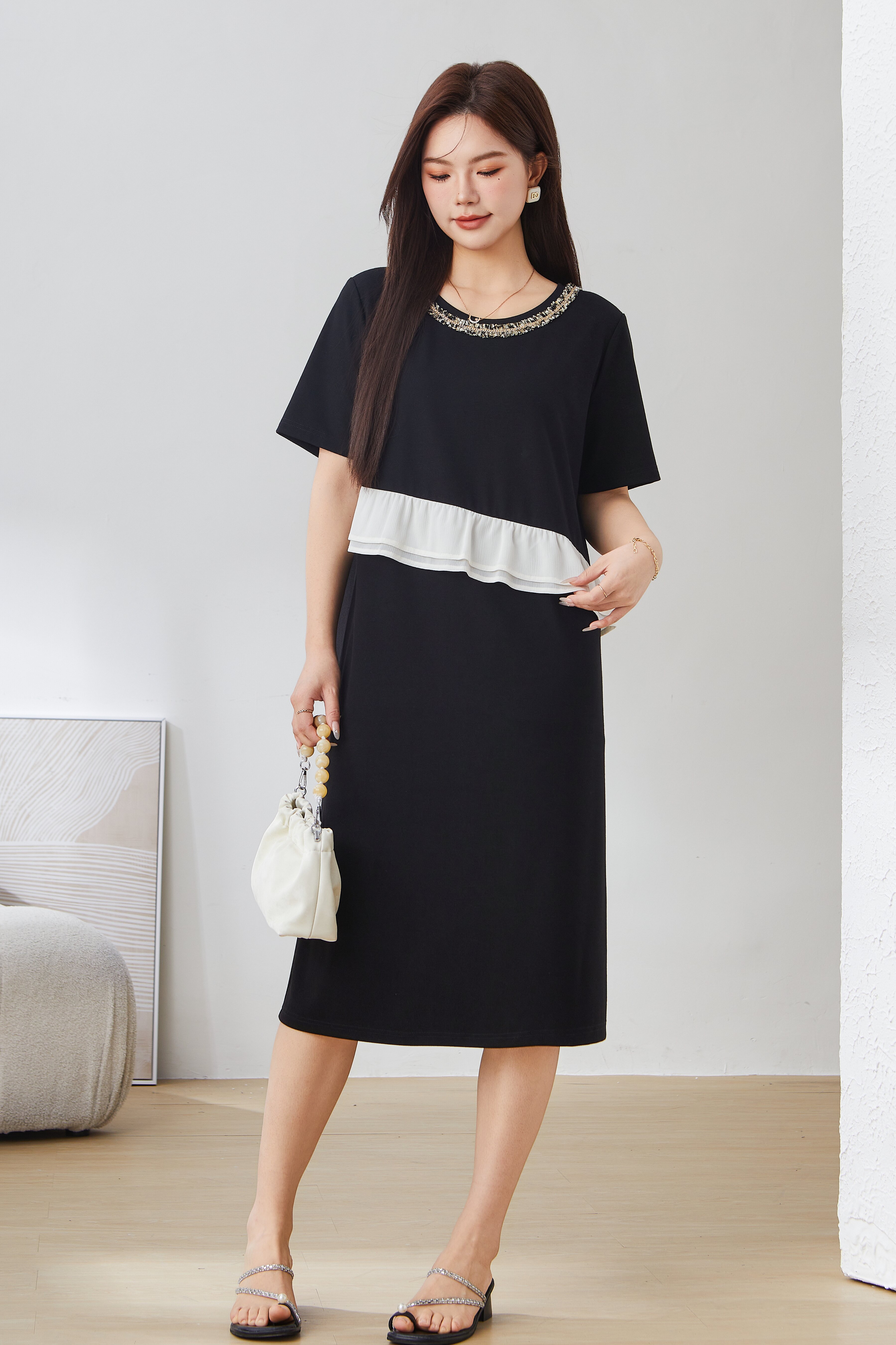 SEA Sweet Style Ruffled Waist Dress EXQ2908