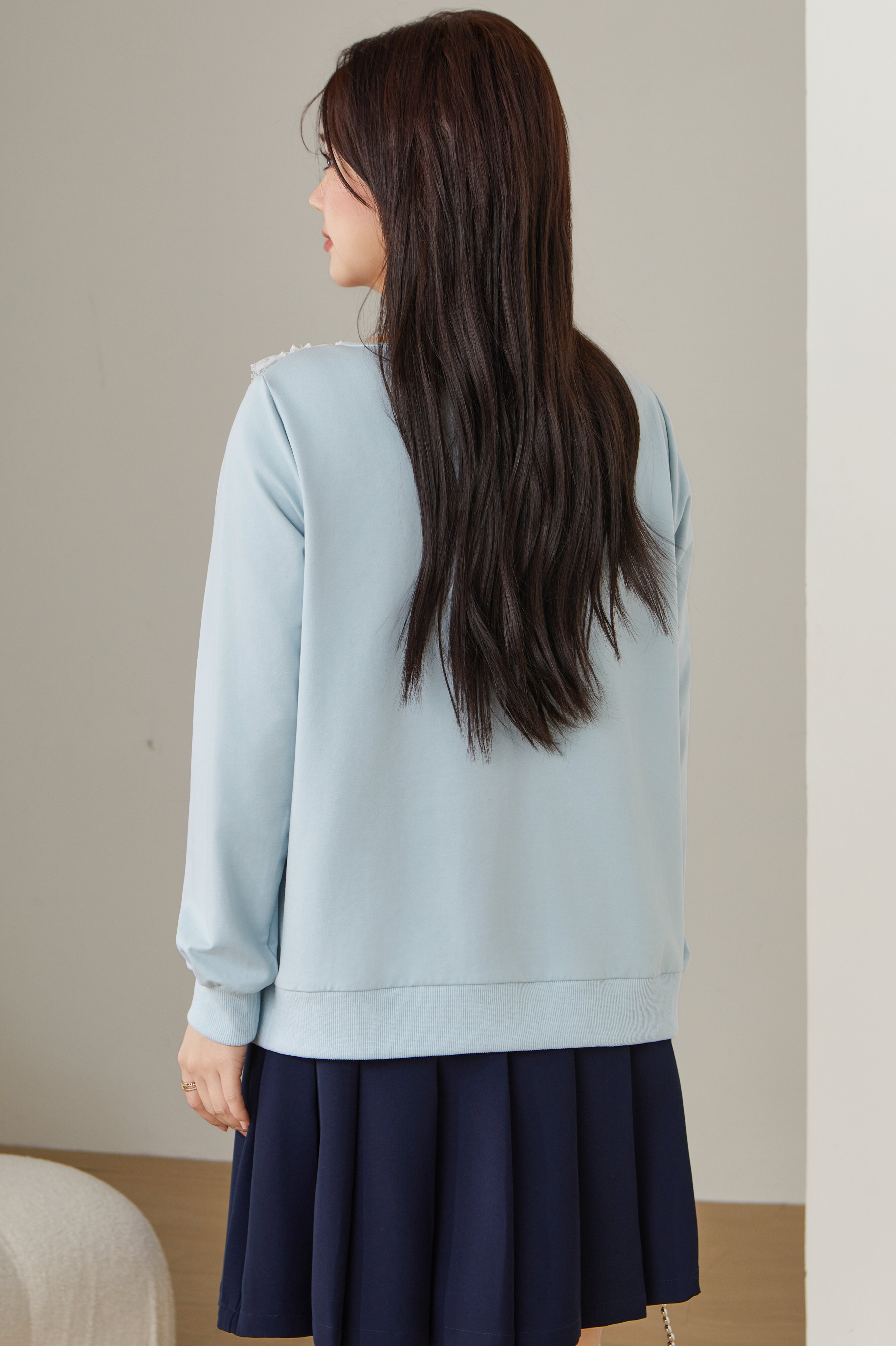 Printed Patchwork Lace T-Shirt Top ECZ2558