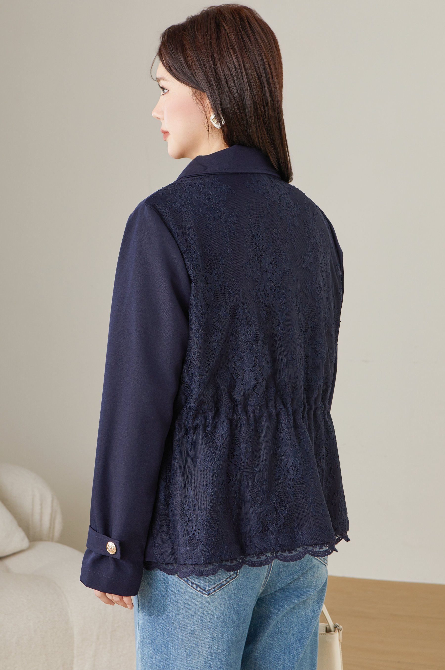 Lace patchwork waistcoat DDW2138