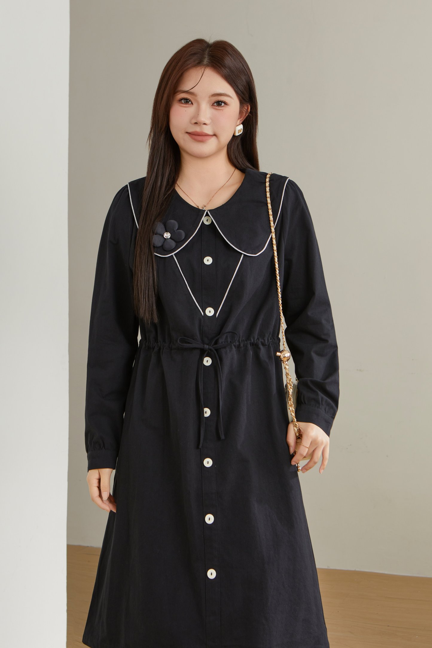 Pear-Shaped Waist Dress Dcq0718n