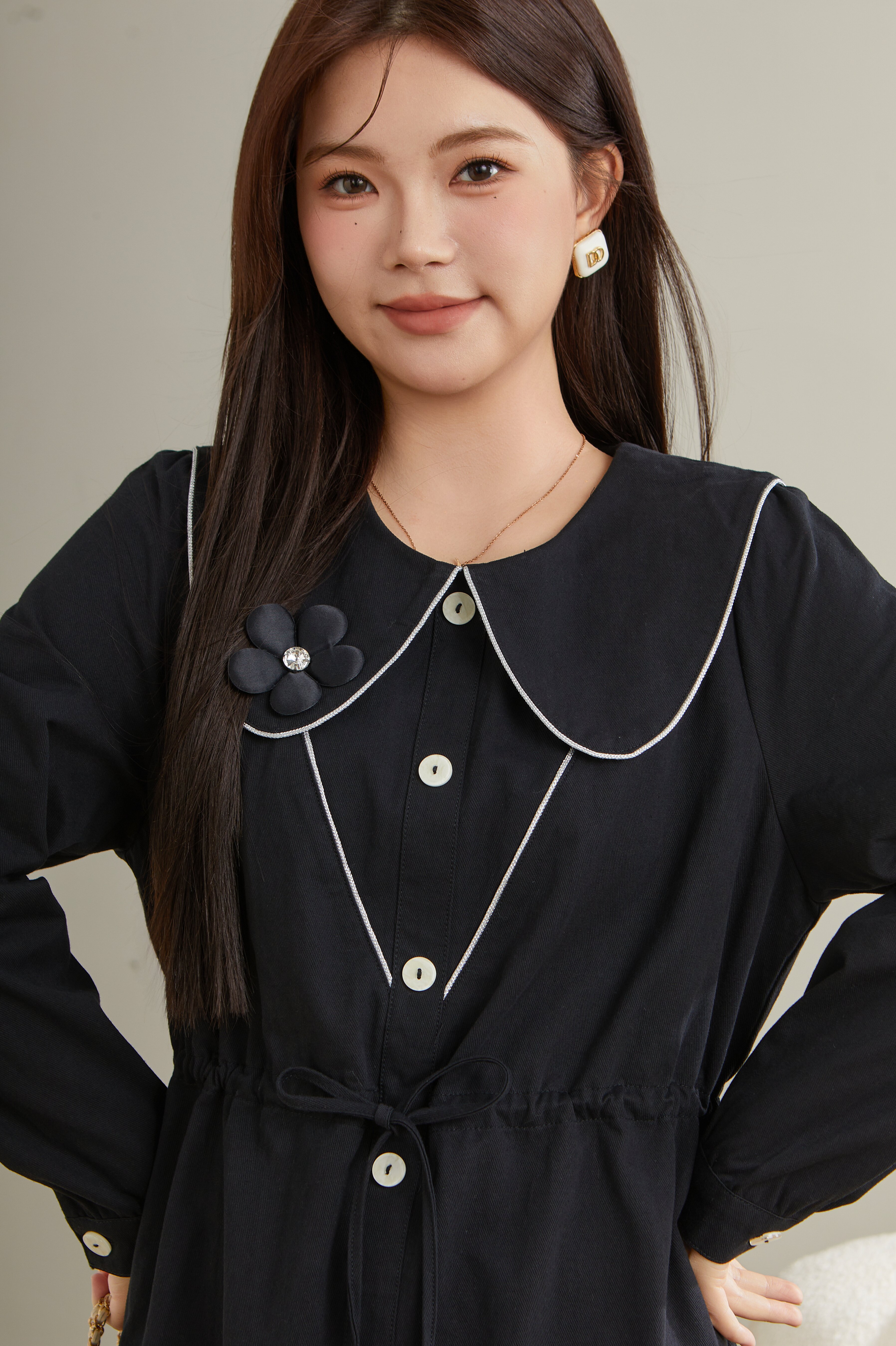 Pear-Shaped Waist Dress Dcq0718n