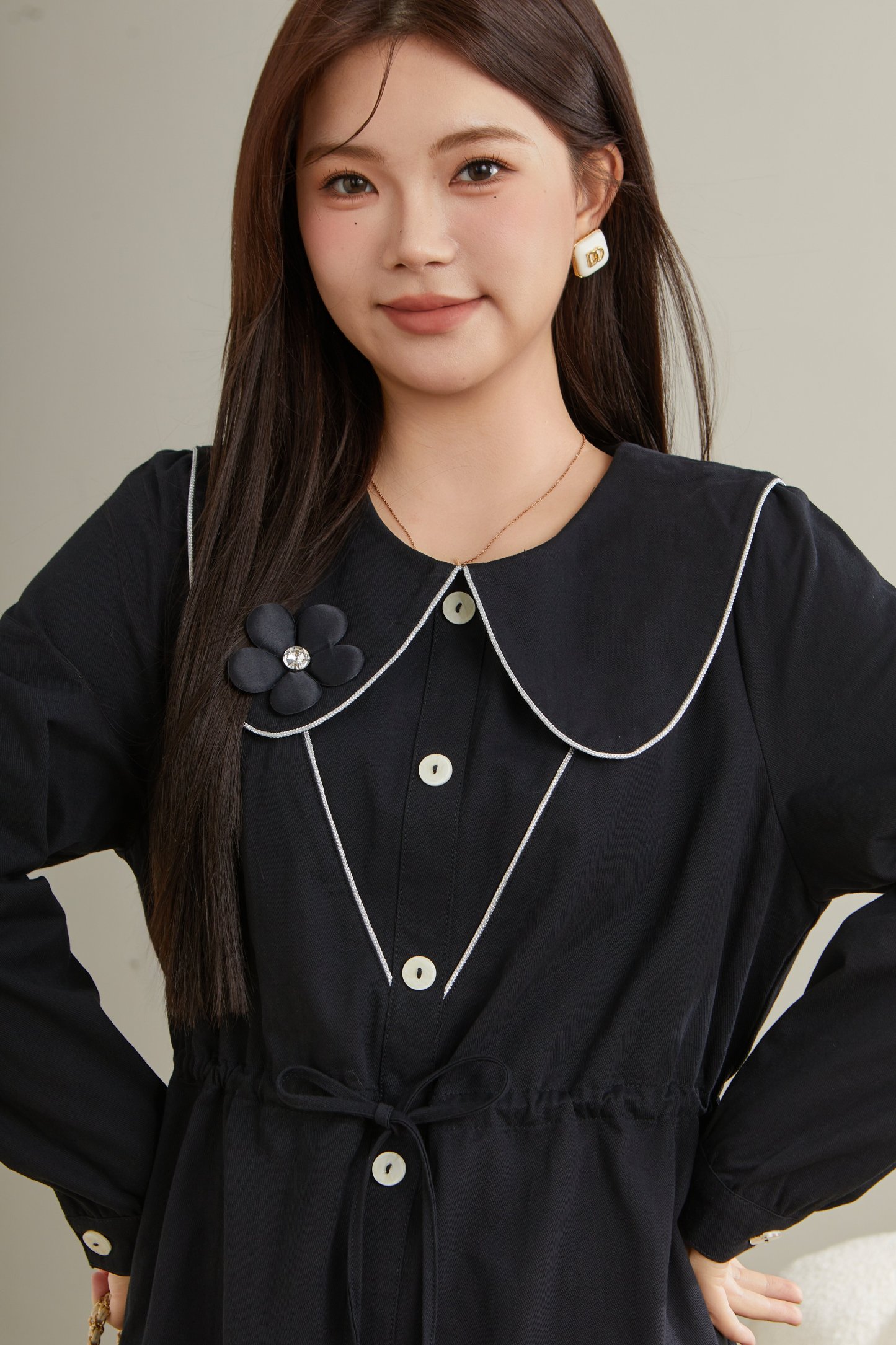 Pear-Shaped Waist Dress Dcq0718n