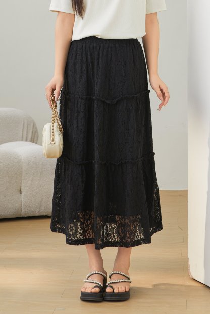 Embroidered A-line Skirt ECBQ2390