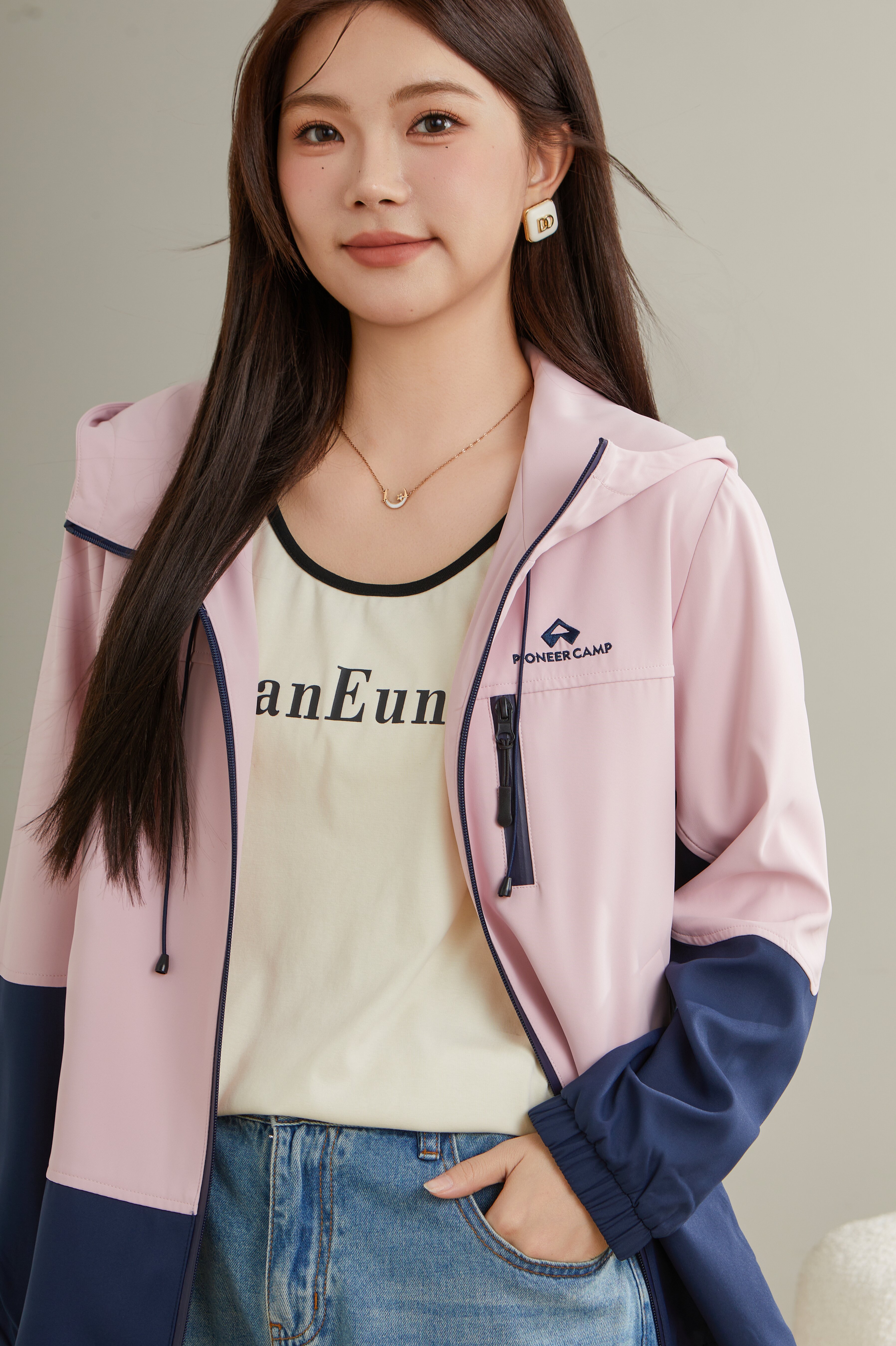 Color Contrast Patchwork Jacket Coat Ddw2107