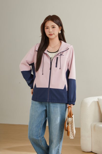 Color Contrast Patchwork Jacket Coat Ddw2107
