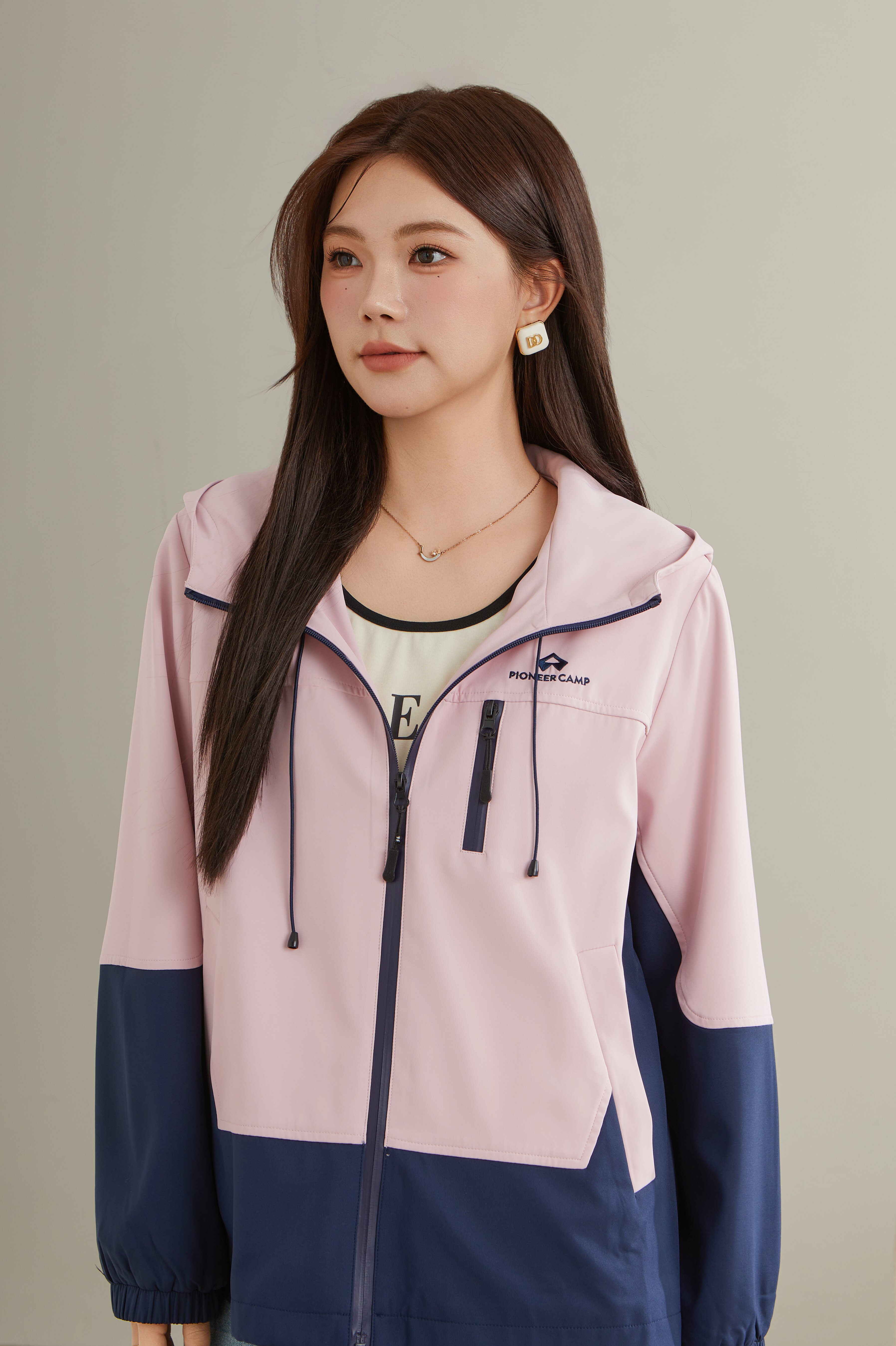 Color Contrast Patchwork Jacket Coat Ddw2107