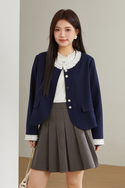 Lace Patchwork Blazer ECW2512