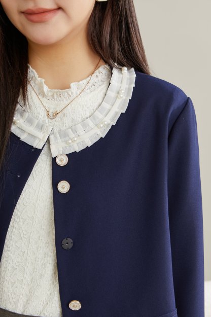 Lace Patchwork Blazer ECW2512