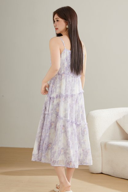 Floral suspender dress ECQ2586