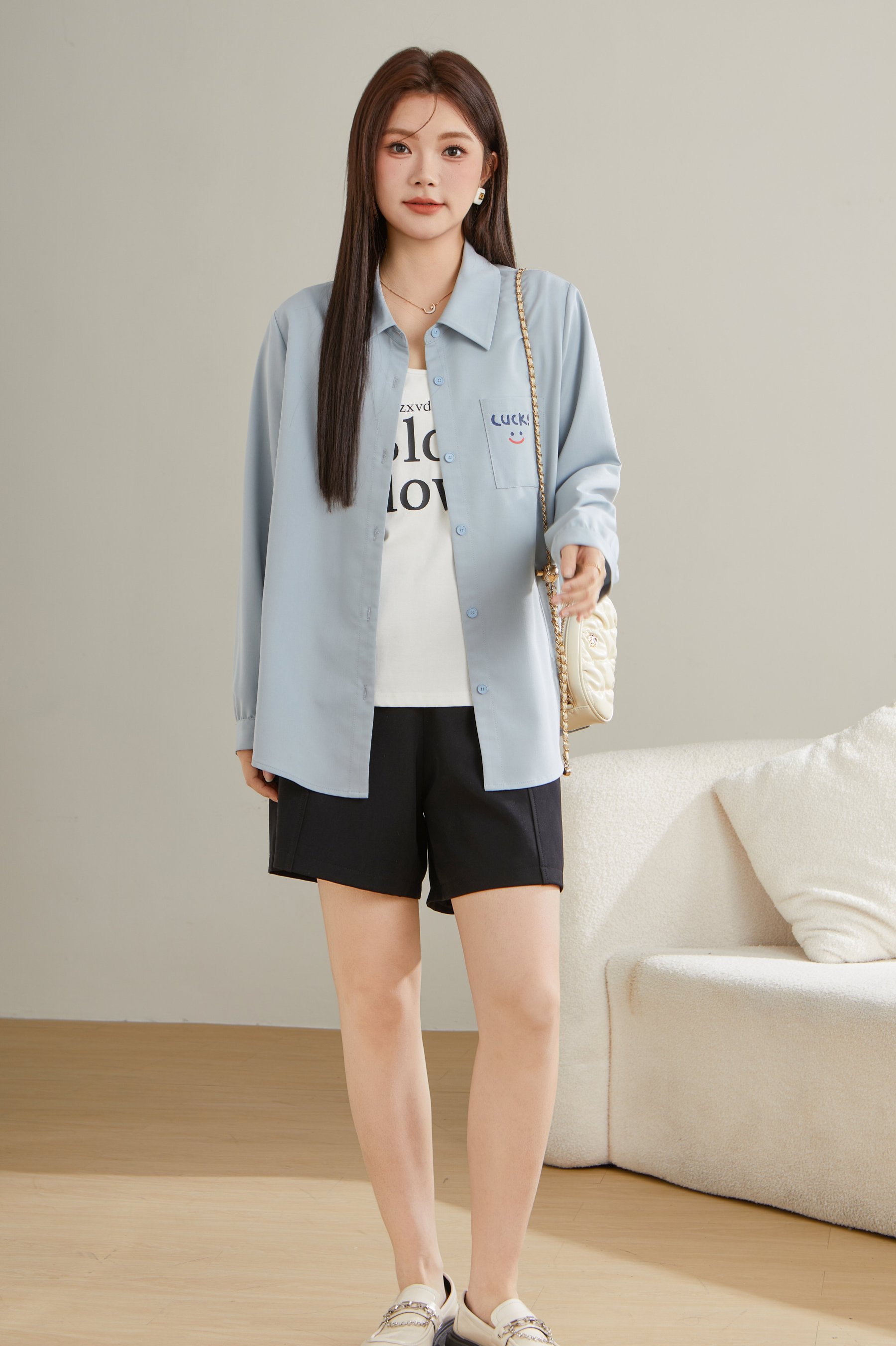 Cartoon Print Shirt Cardigan Top ECA2587