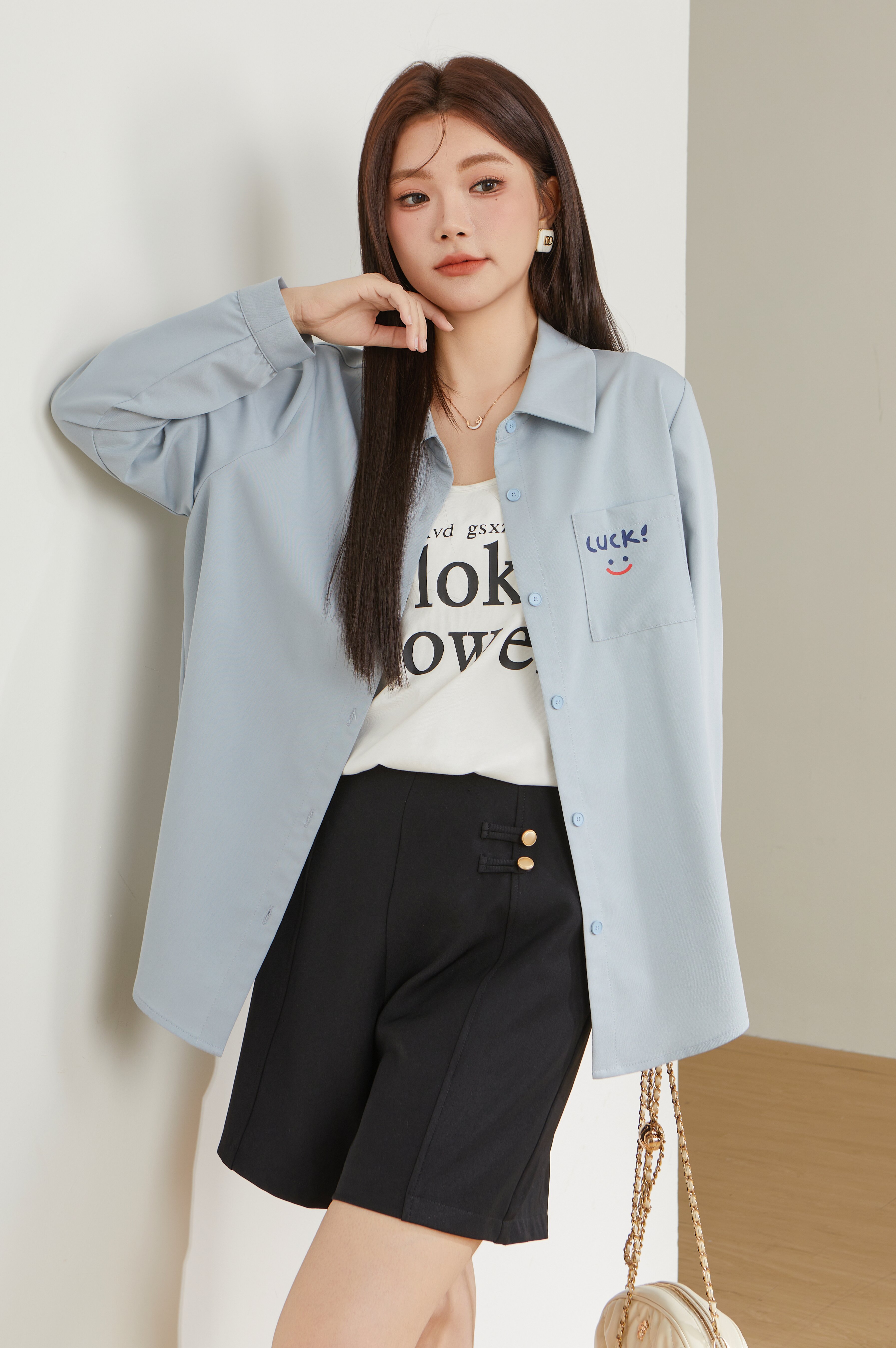 Cartoon Print Shirt Cardigan Top ECA2587