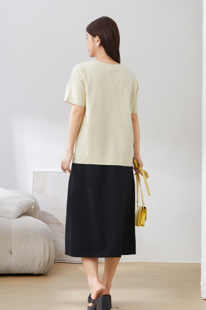 Beaded Embroidered Bear Knit T-Shirt EXZ2993