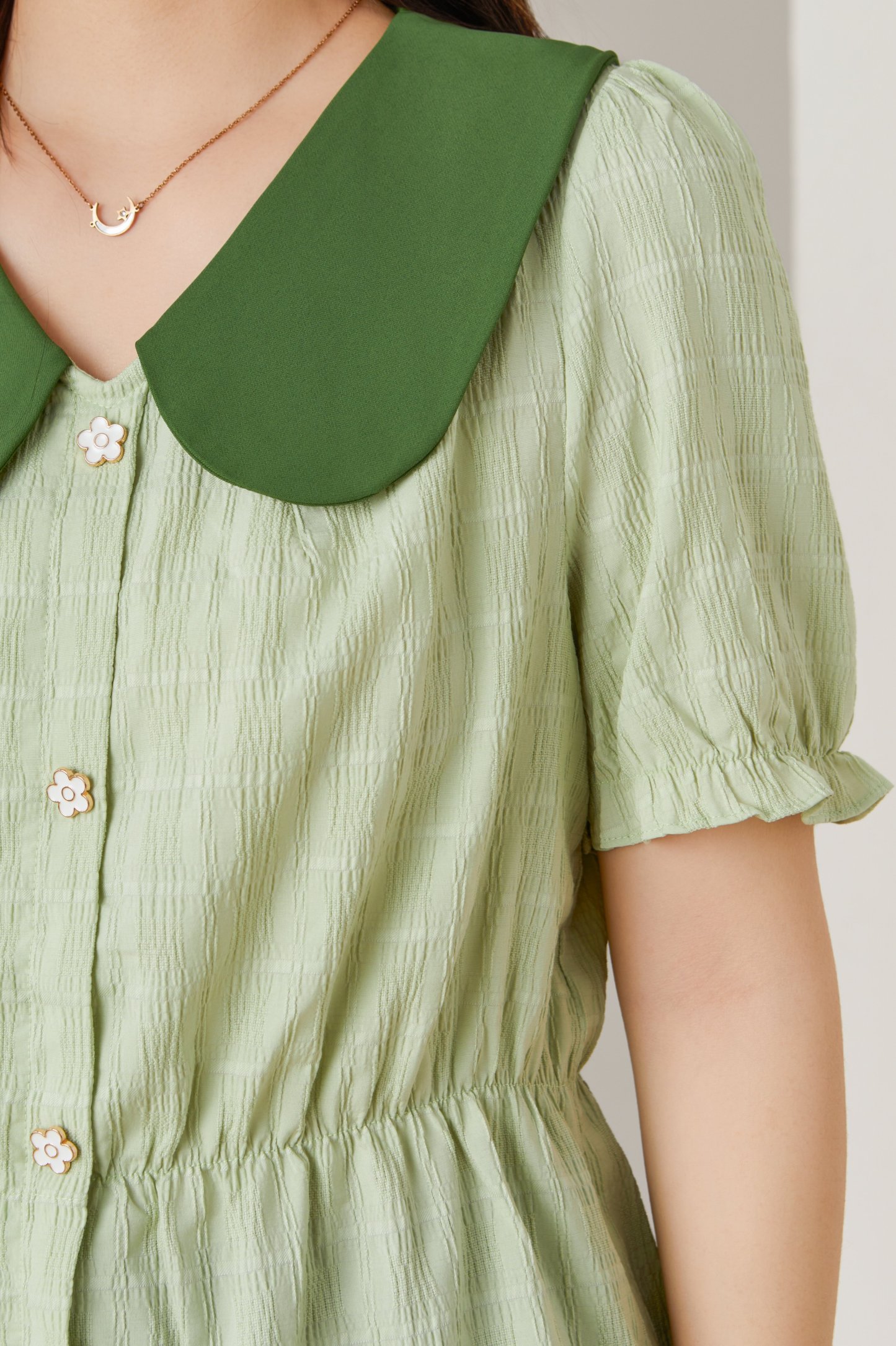 Large Lapel Contrast Color Shirt Dxa0997