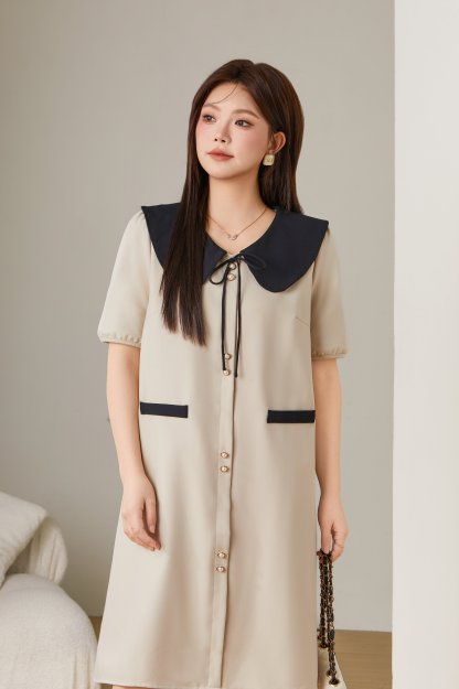 Doll Collar Tie Dress DXQ0725