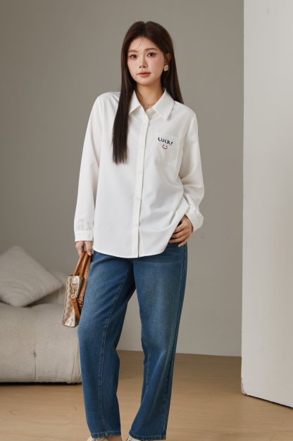 Cartoon Print Shirt Cardigan Top ECA2587