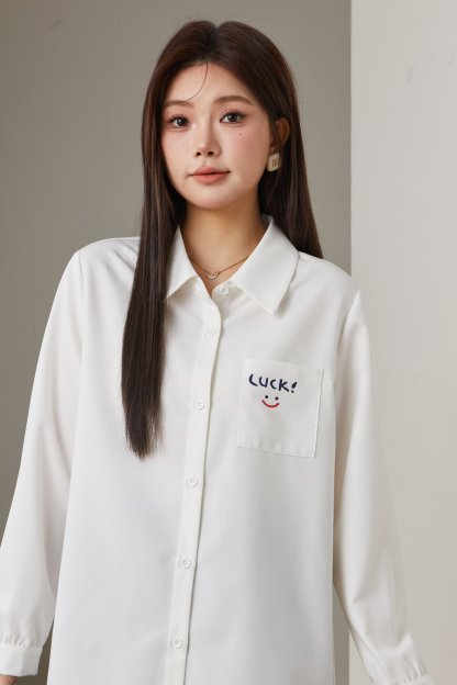 Cartoon Print Shirt Cardigan Top ECA2587