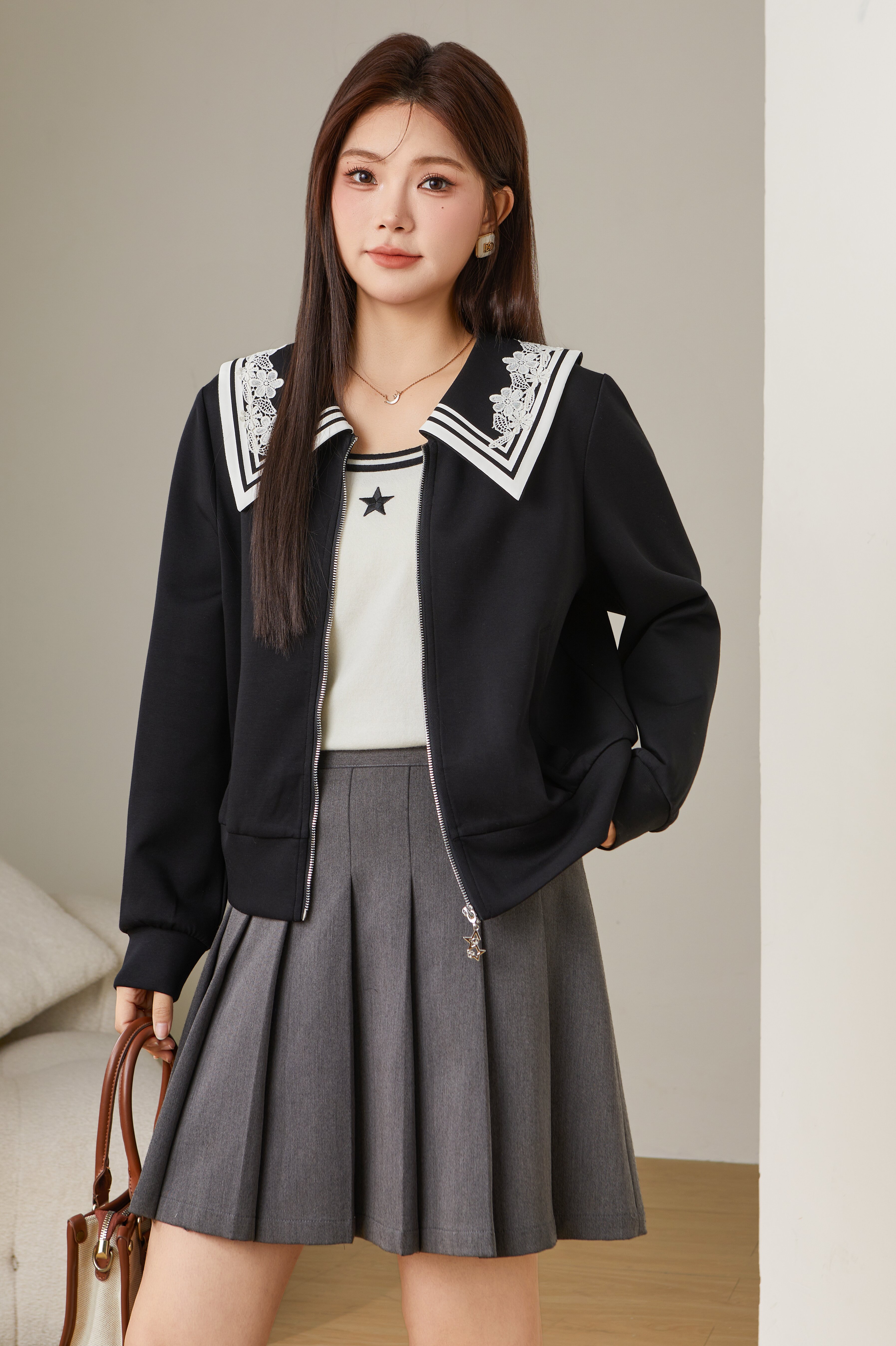 Lace collar jacket ECW2593