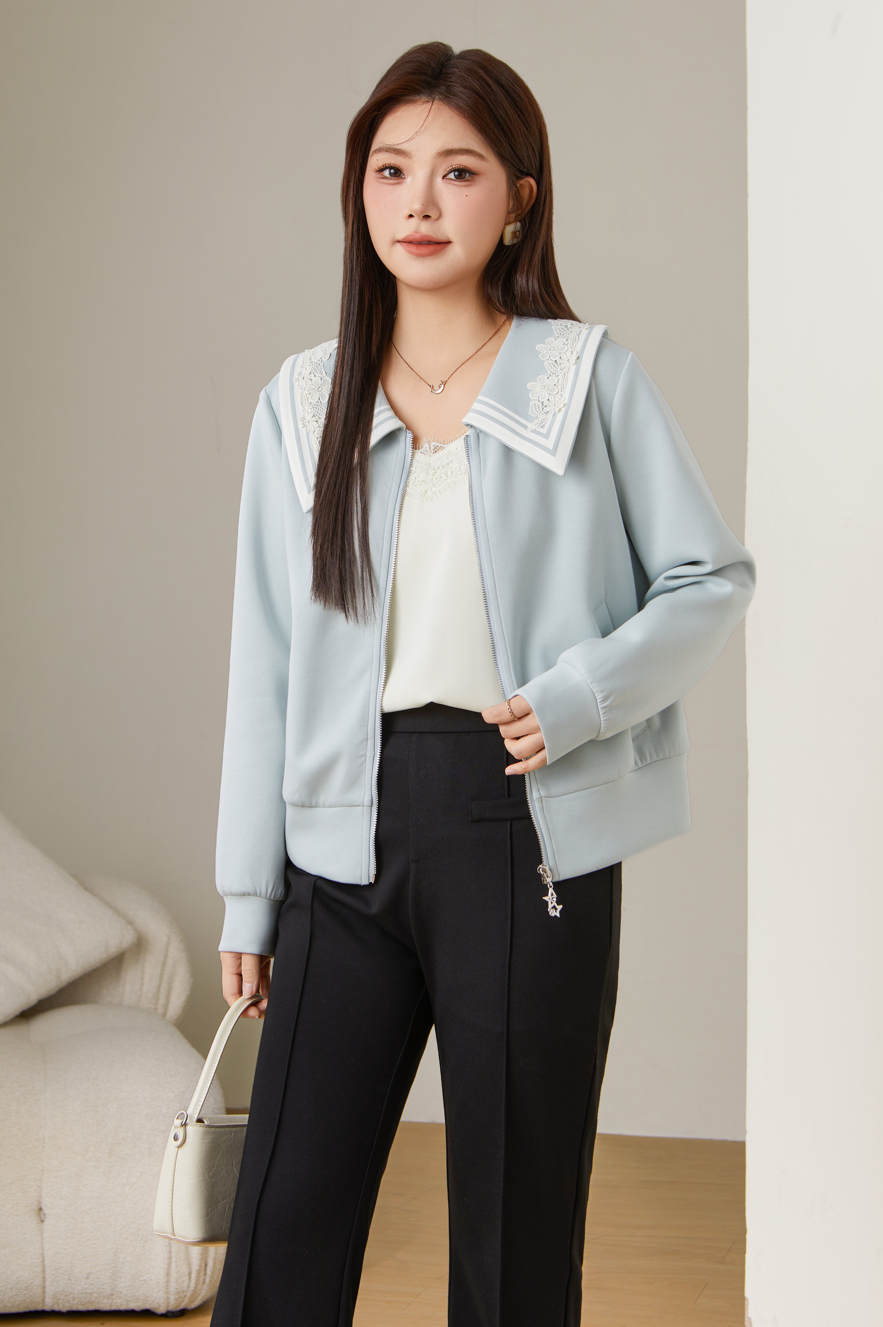 Lace collar jacket ECW2593