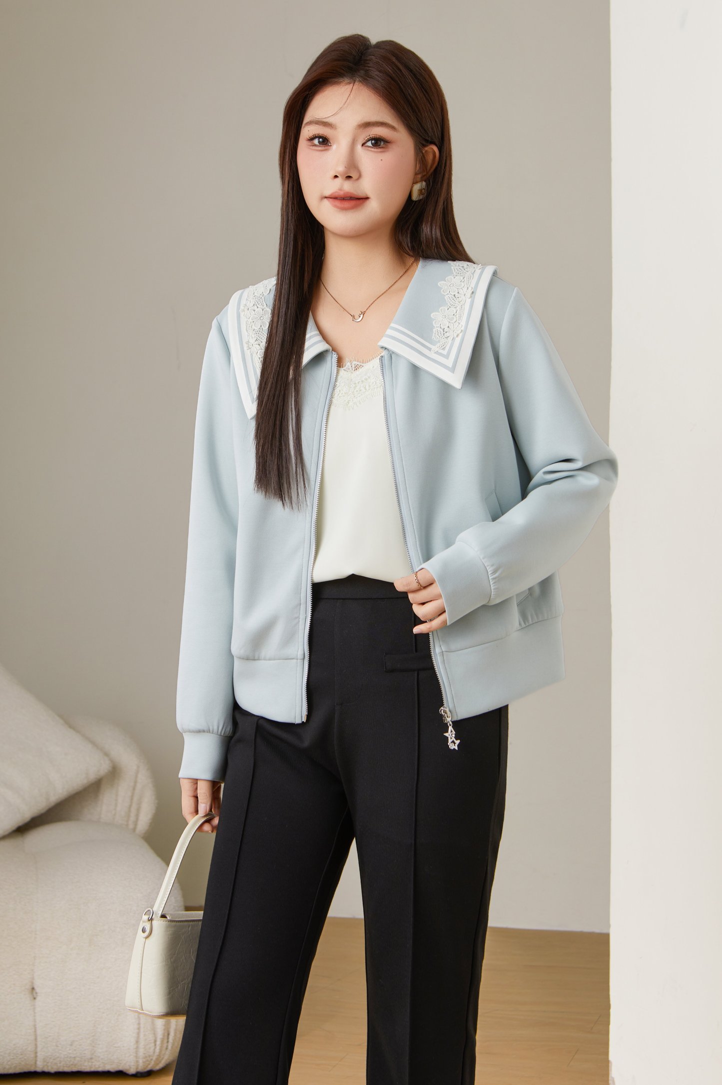 Lace collar jacket ECW2593