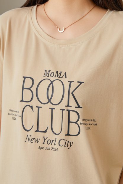 Round Neck Letter Print T-shirt Top Exz2670