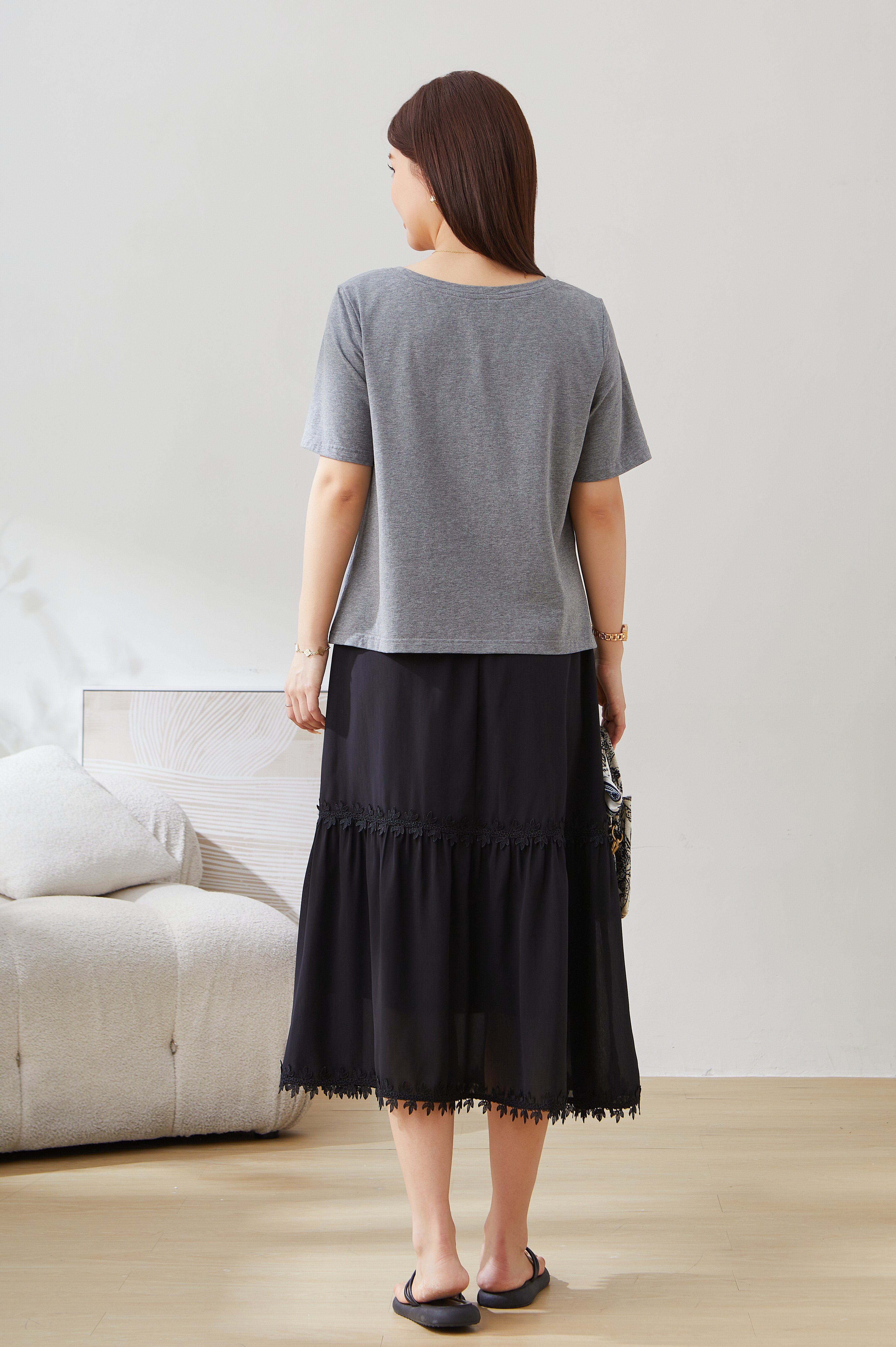 Irregular Bow Elegant Top EXZ5179