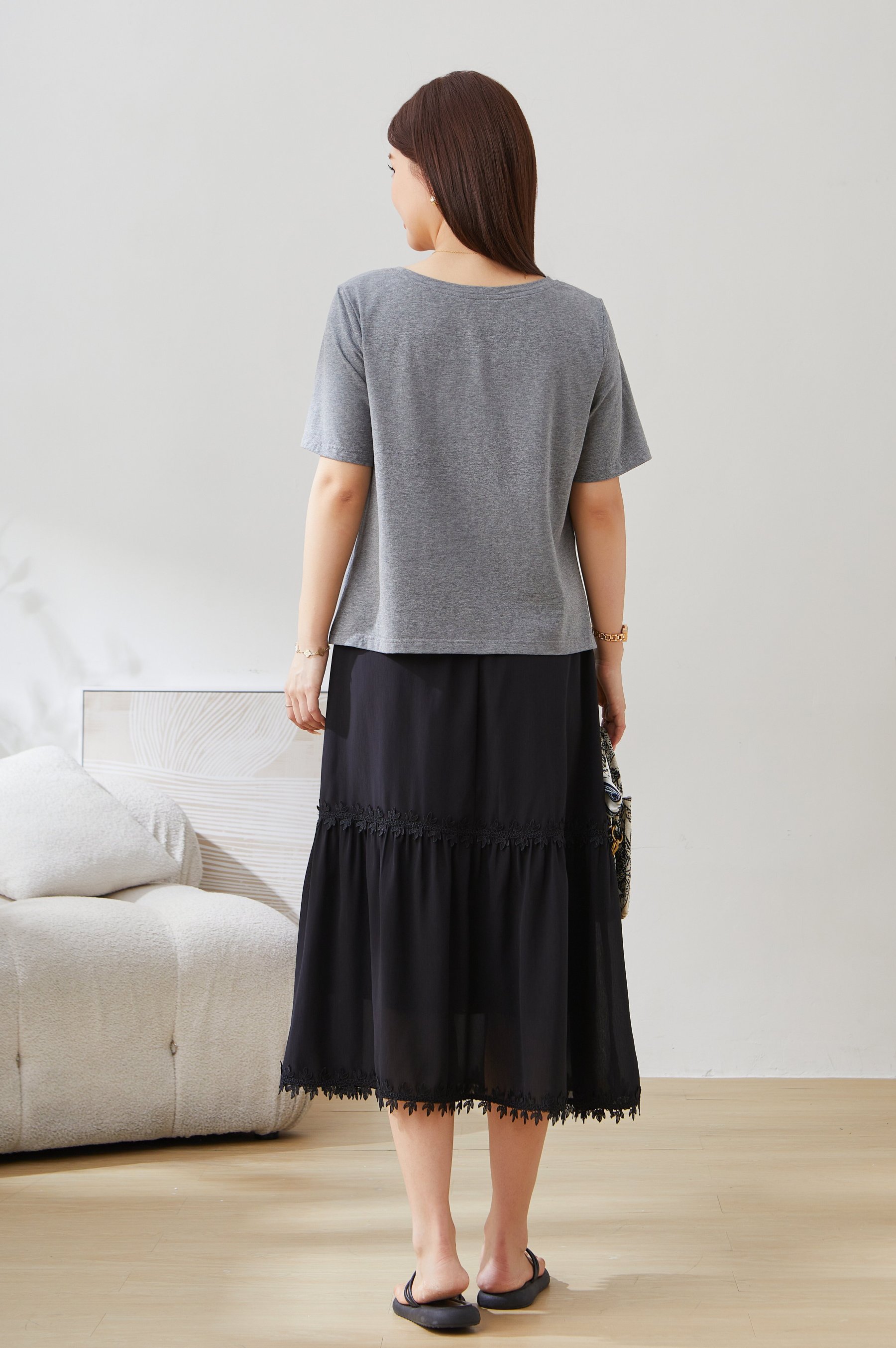 Irregular Bow Elegant Top EXZ5179