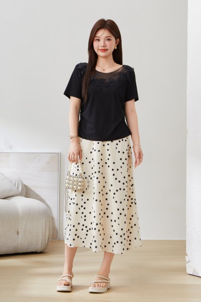 Spliced Three-Dimensional Flower Top EXZ5282