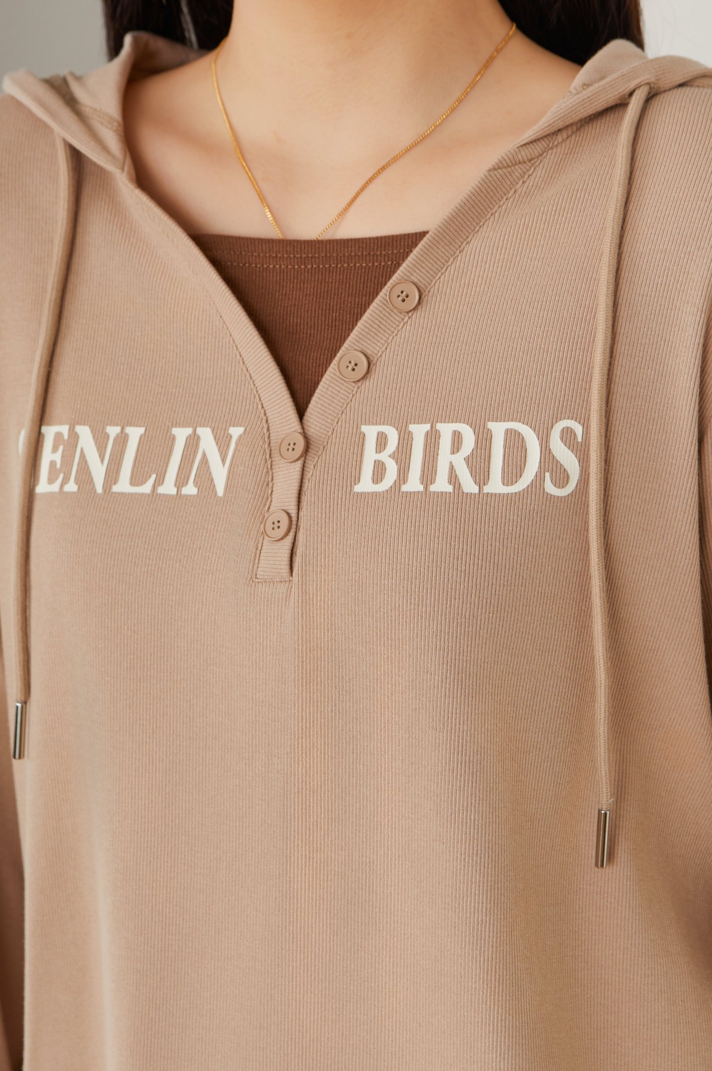 Fake Two-Piece Spliced Hooded Long Sleeve T-Shirt Top ECZ1921