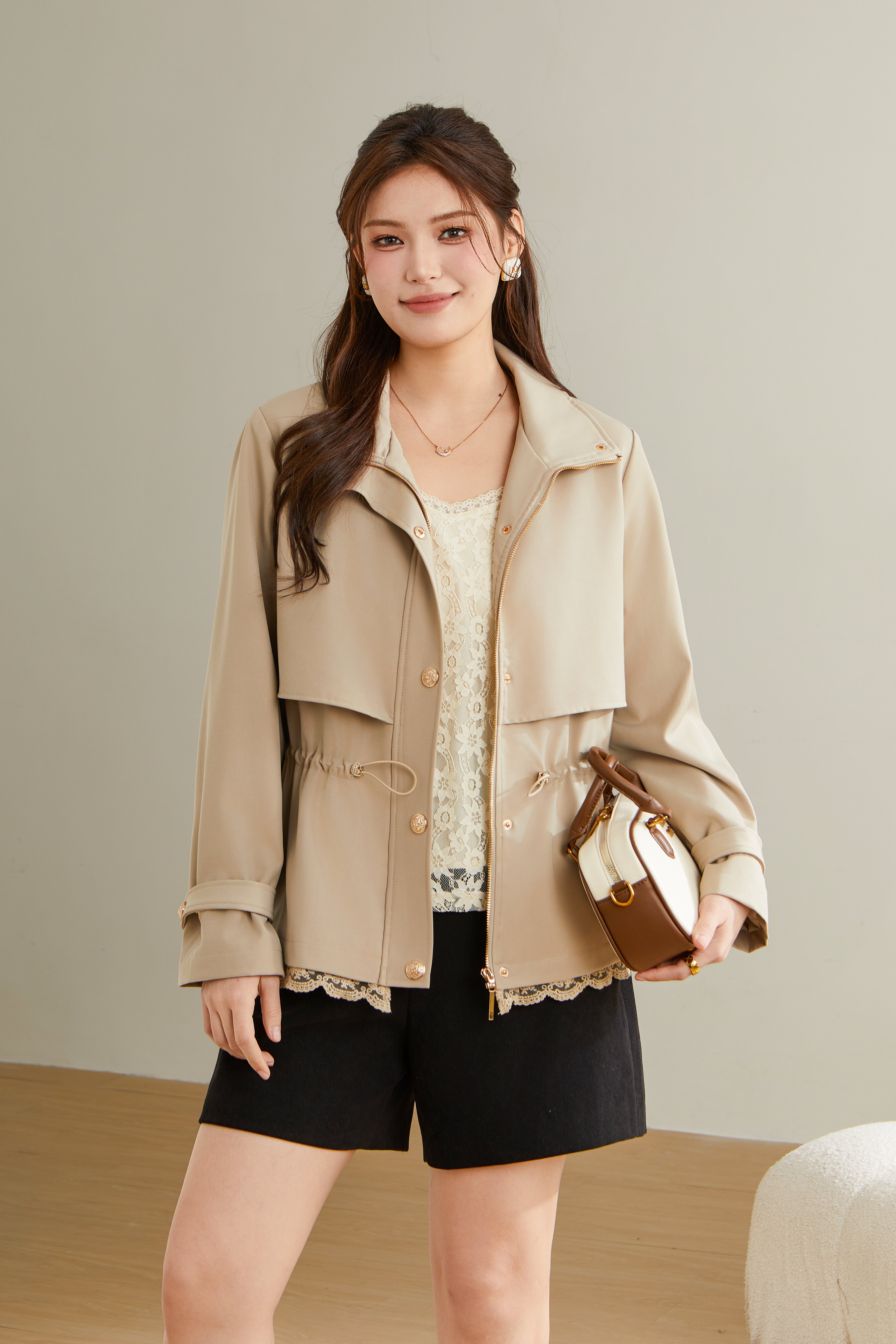 Lace patchwork waistcoat DDW2138