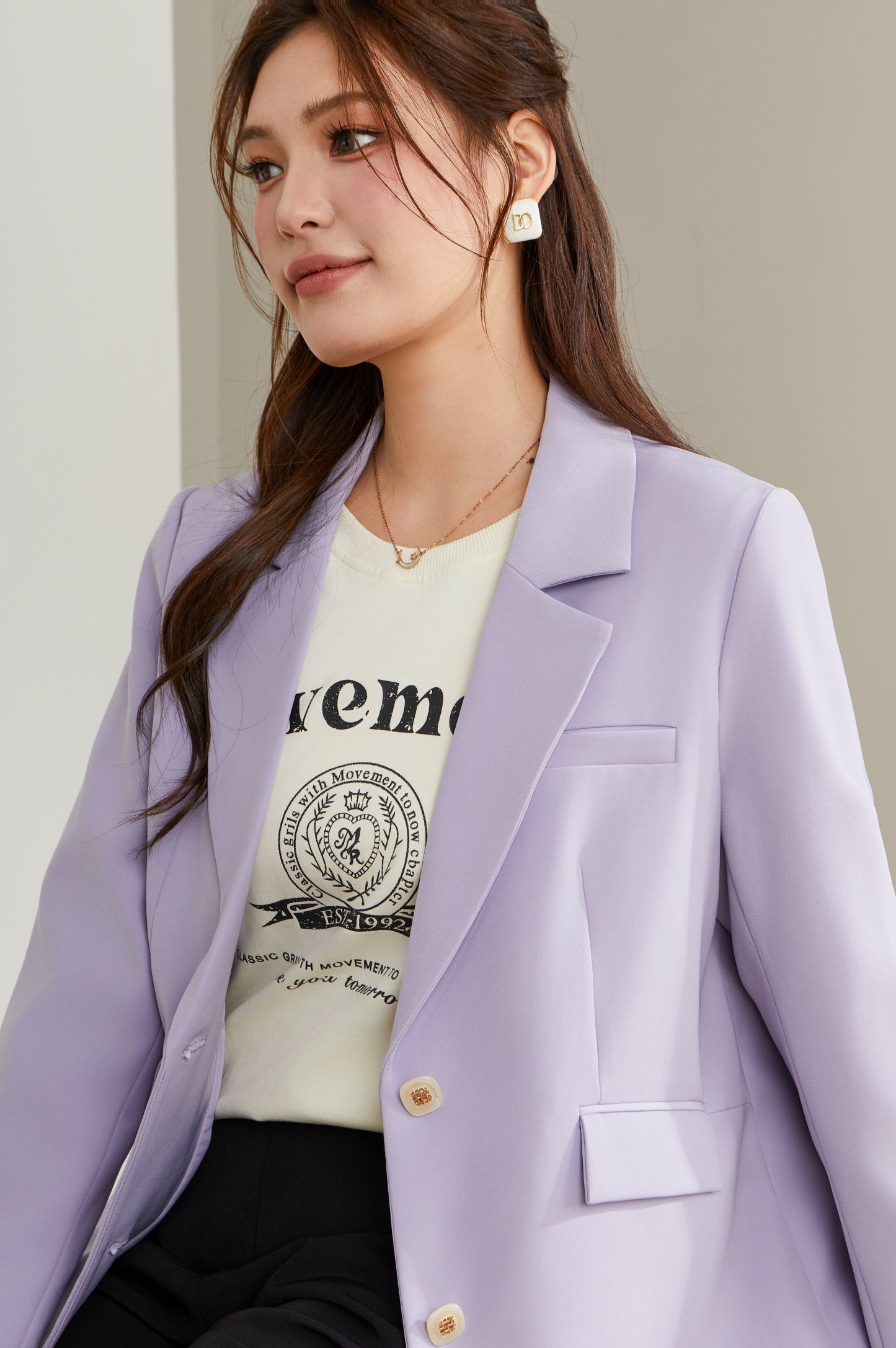 Double Button Notch Lapel Blazer DDW1953