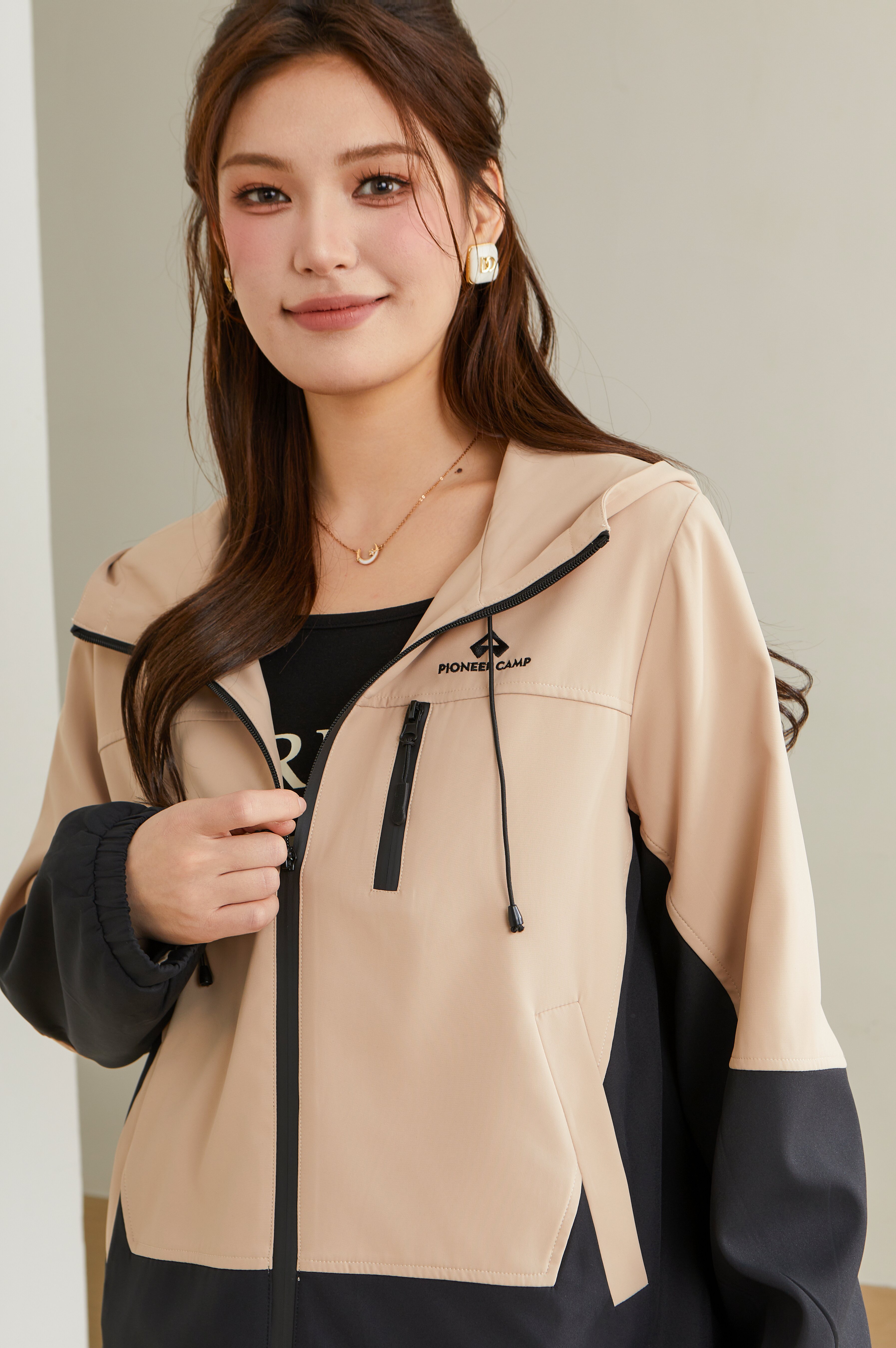 Color Contrast Patchwork Jacket Coat Ddw2107