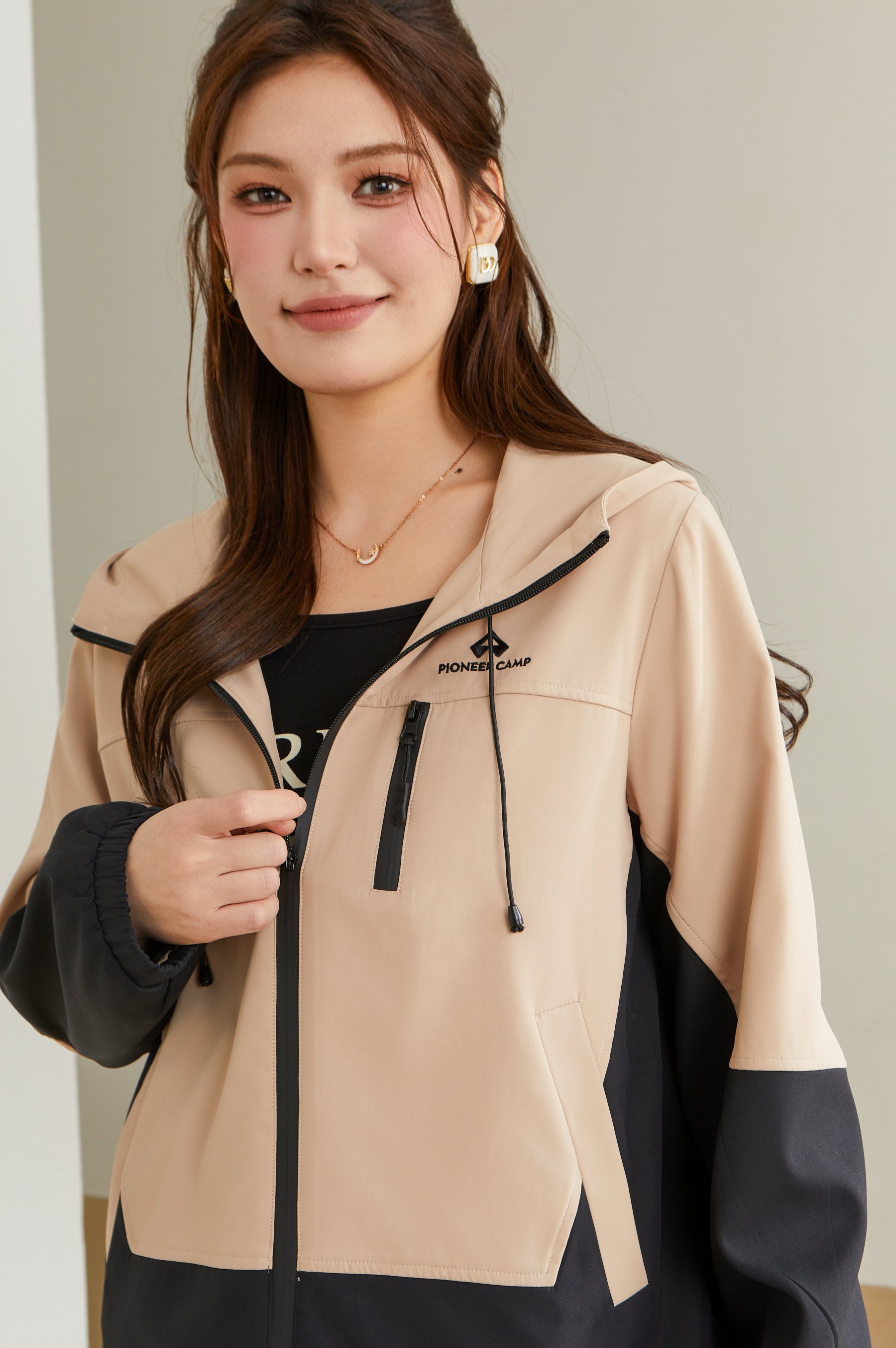 Color Contrast Patchwork Jacket Coat Ddw2107