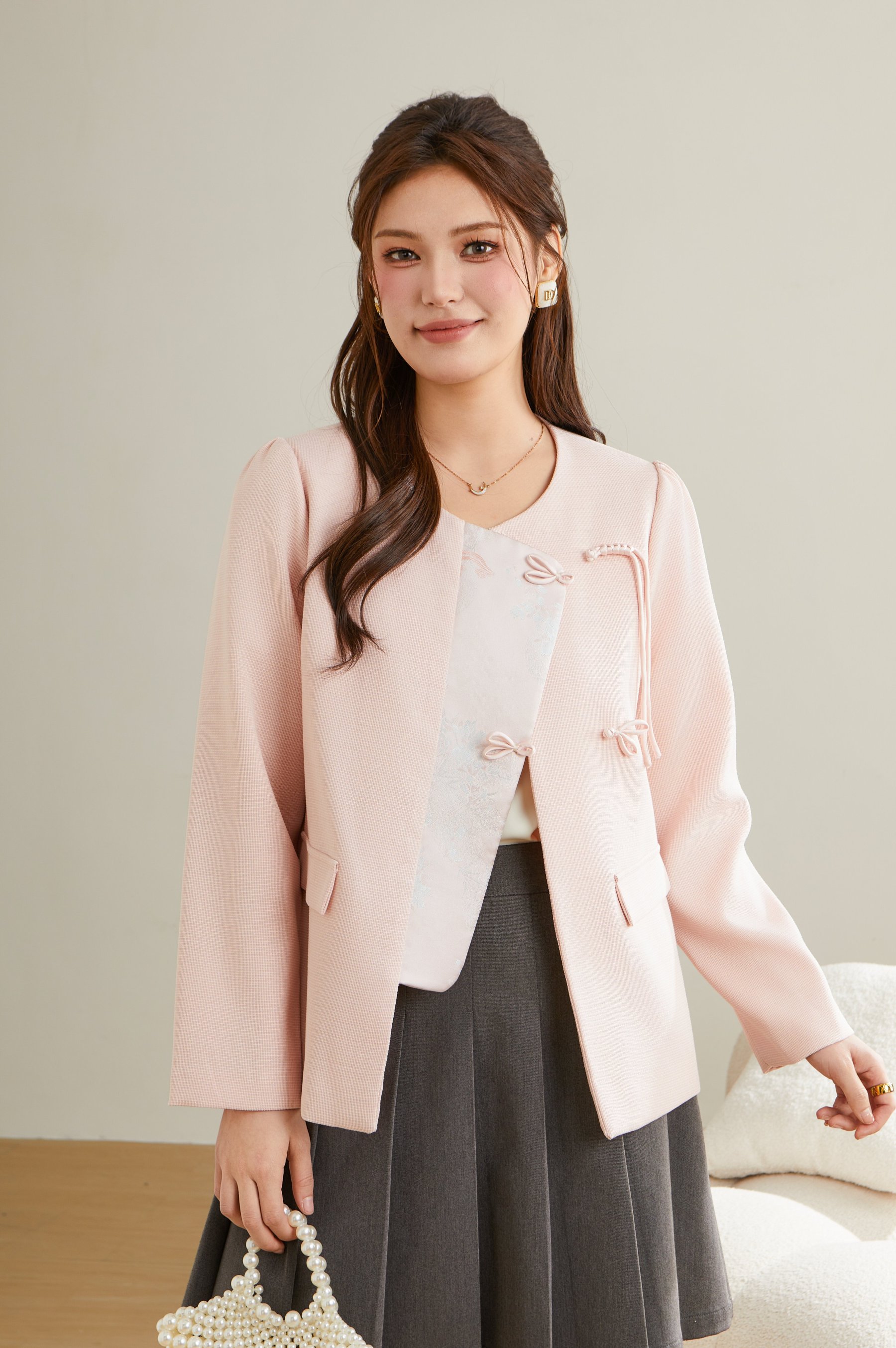 Chinese Style Chinese Knot Button Coat Ddw1963