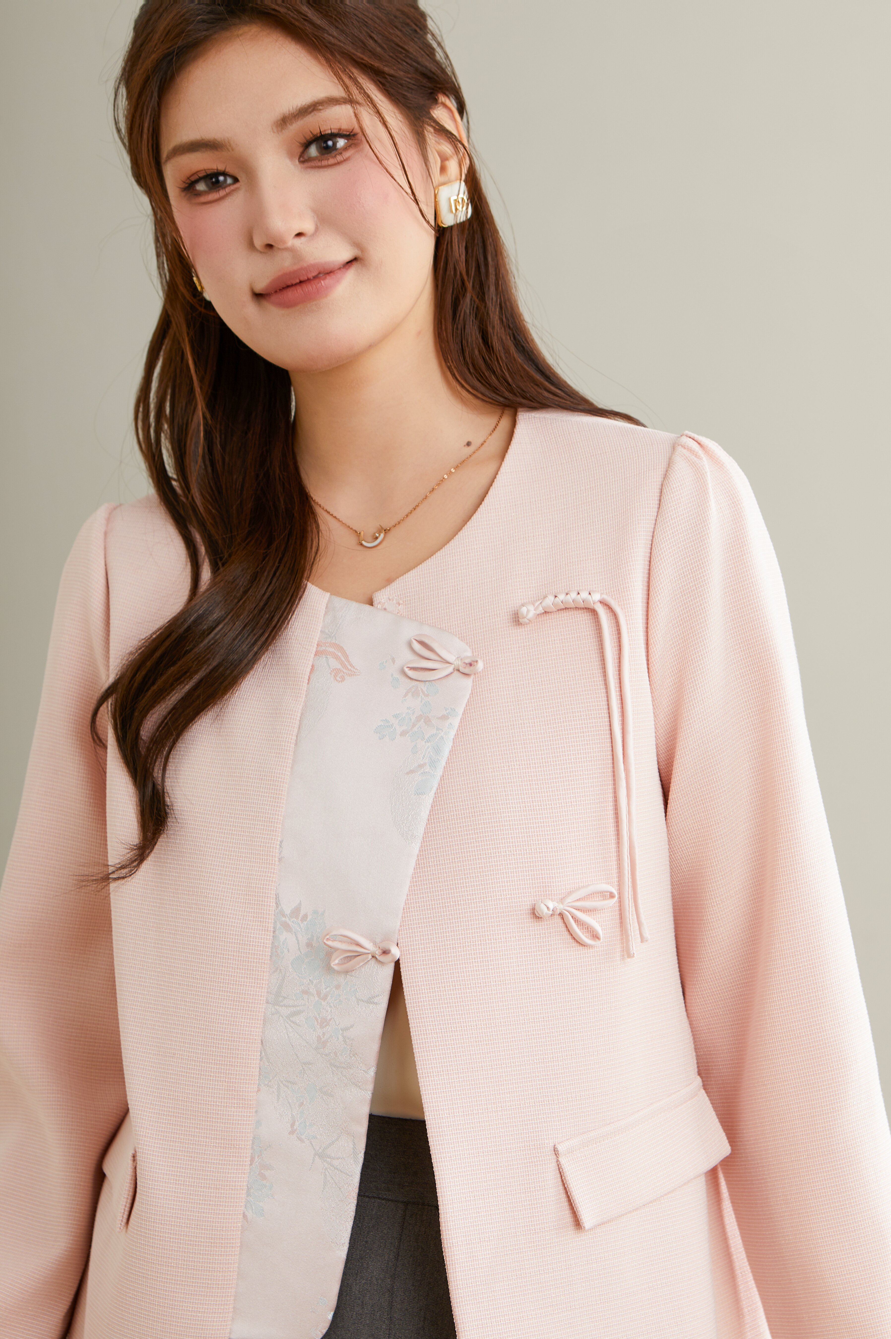 Chinese Style Chinese Knot Button Coat Ddw1963