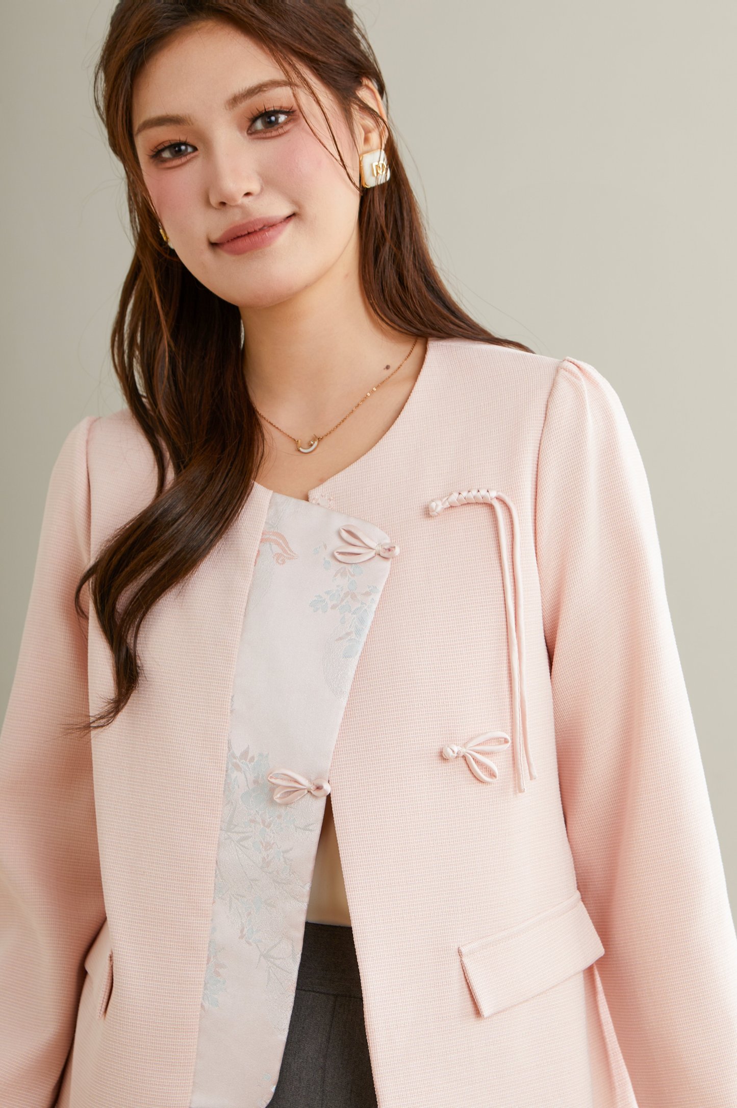 Chinese Style Chinese Knot Button Coat Ddw1963