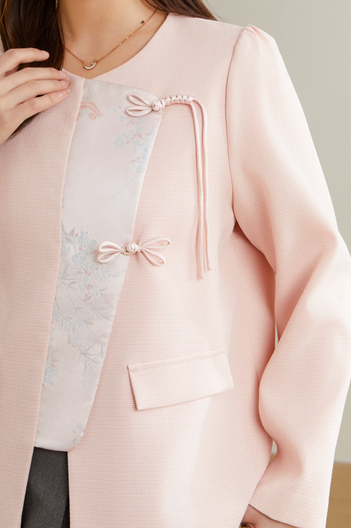 Chinese Style Chinese Knot Button Coat Ddw1963