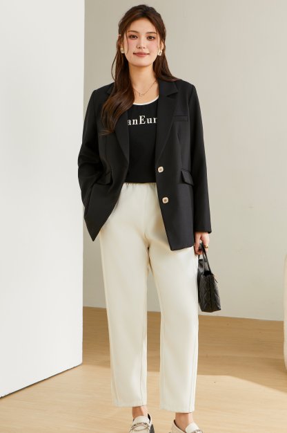 Double Button Notch Lapel Blazer DDW1953