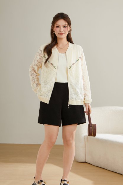 Lace patchwork jacket DDW1803