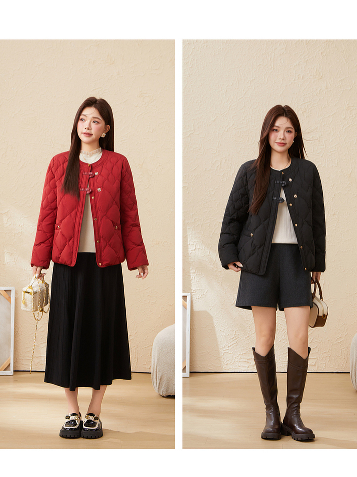 Warm quilted down jacket EDY5693