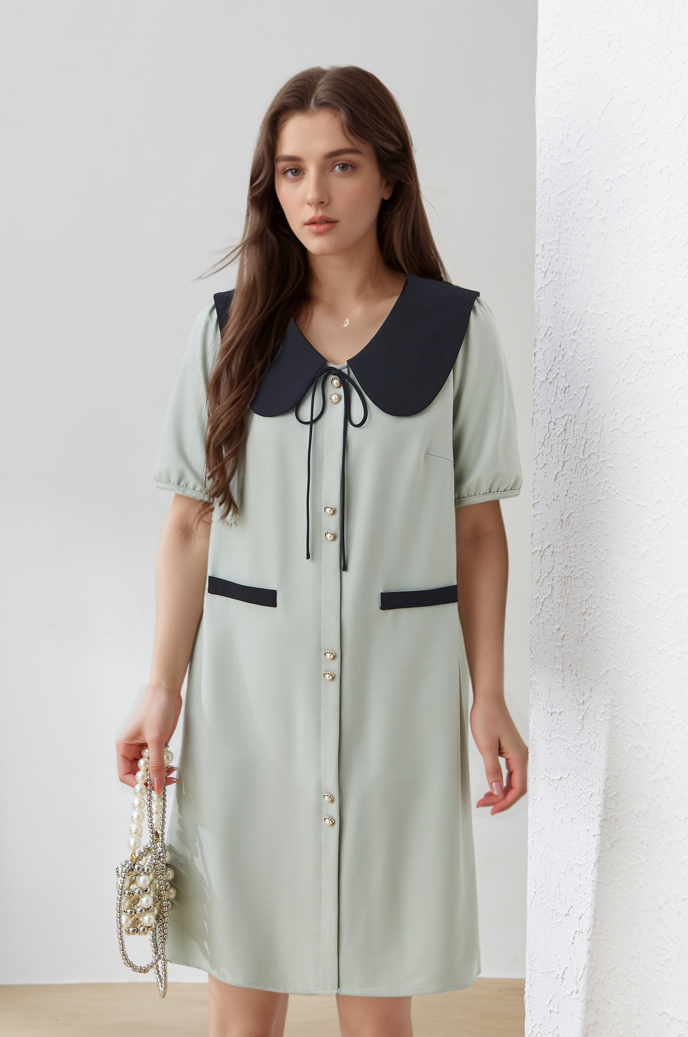 Doll Collar Tie Dress DXQ0725