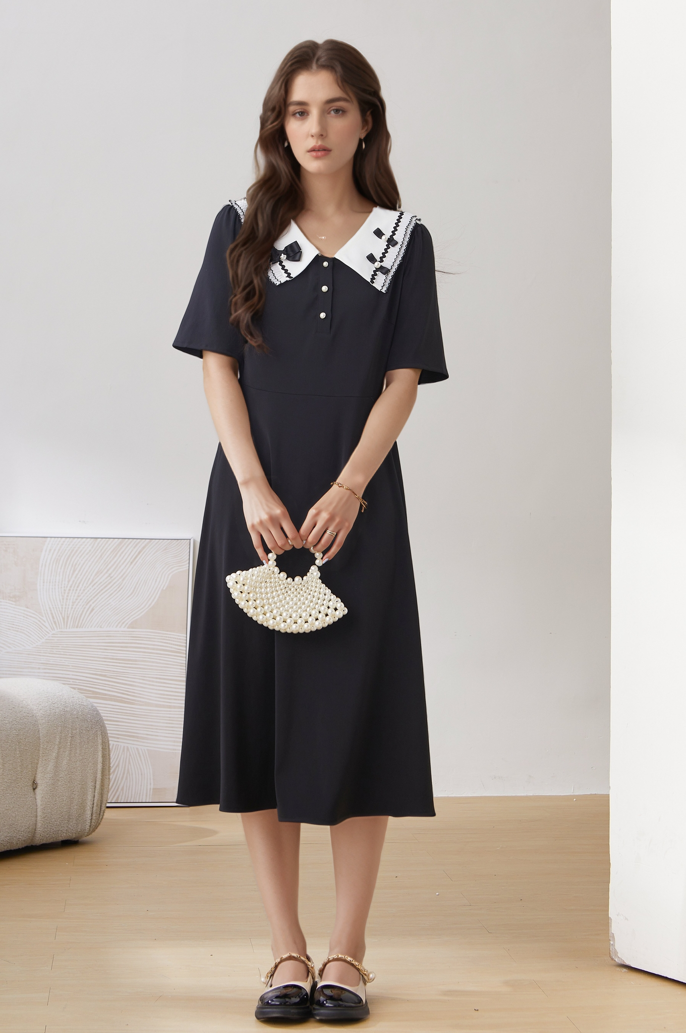 Hepburn Style Retro Temperament Dress Exq2950