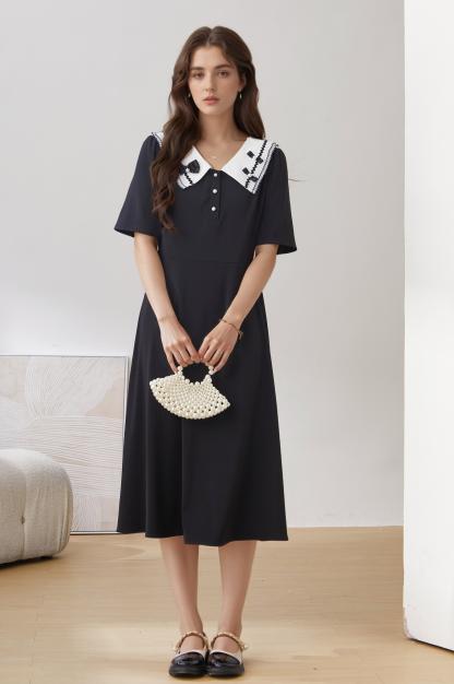 Hepburn Style Retro Temperament Dress Exq2950