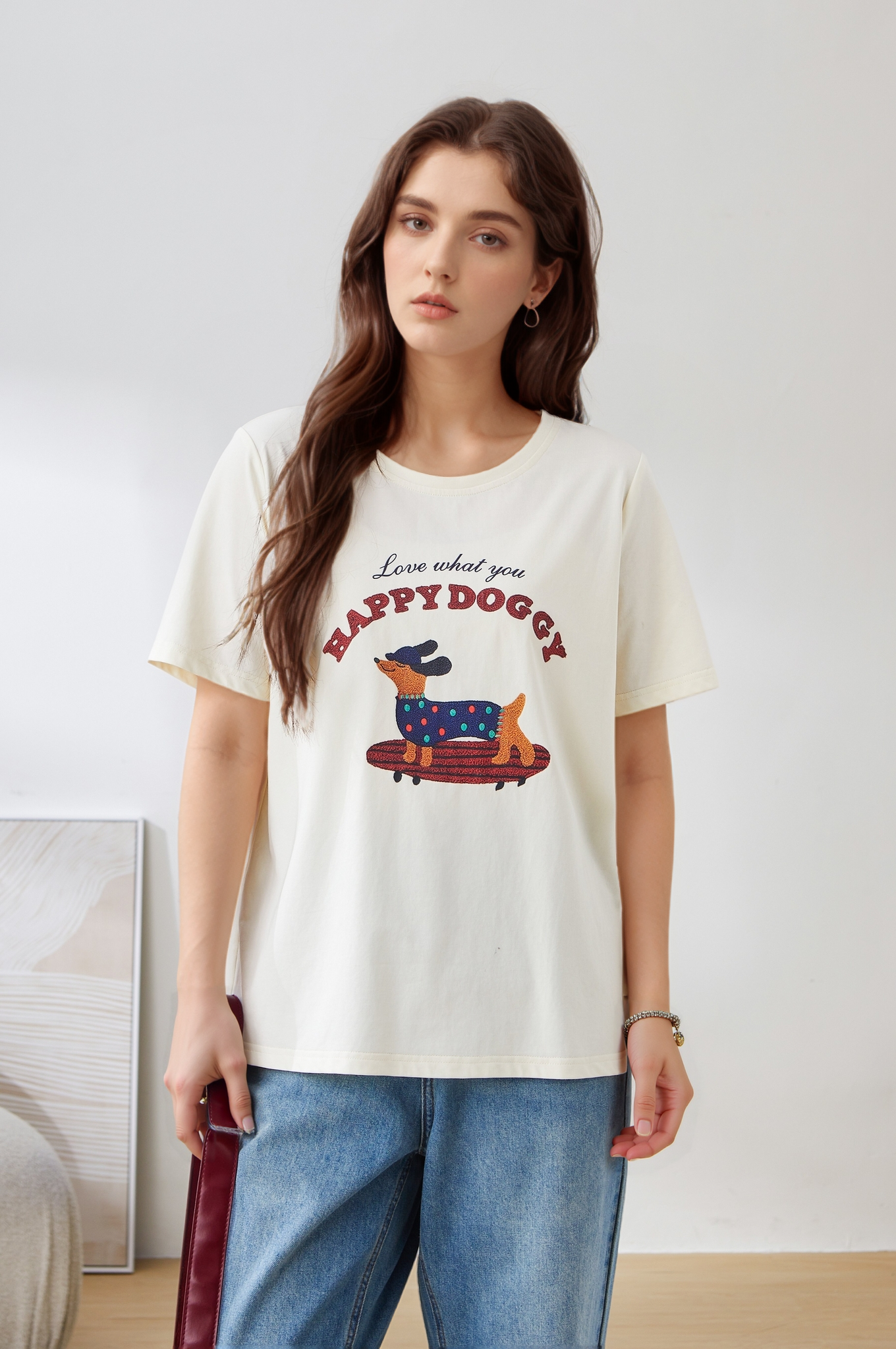 Dachshund Printed T-Shirt EXZ3067